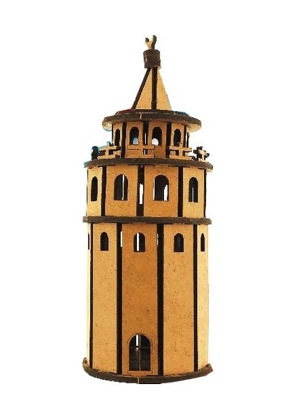 3D Ahsap Maket Galata Kulesi
