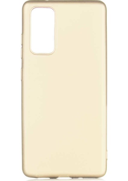 - Samsung Galaxy S20 FE - Kılıf Mat Soft Premier Silikon Kapak - Gold - T15249