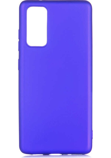 - Samsung Galaxy S20 FE - Kılıf Mat Soft Premier Silikon Kapak - Saks Mavi - T15249