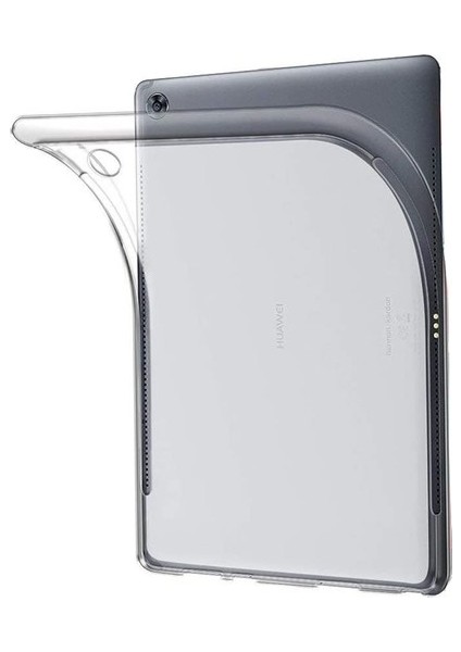 Huawei MatePad T10 Kılıf Korumalı Lüx Silikon Kılıf + Nano Ekran Koruyucu Şeffaf