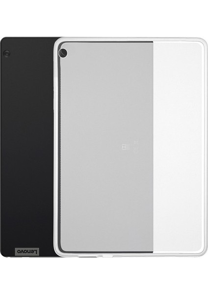 Lenovo Tab M10 Plus Kılıf Korumalı Lüx Silikon Kılıf + Cam Ekran Koruyucu Şeffaf