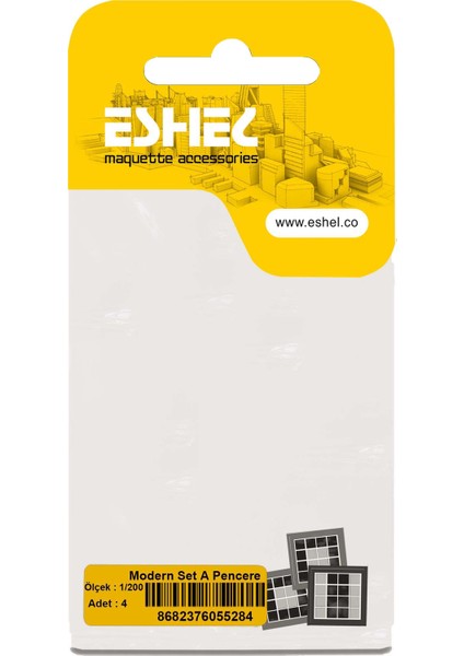 Maket Modern Set A Pencere 1-200 Ölçek 4'lü fiyatları