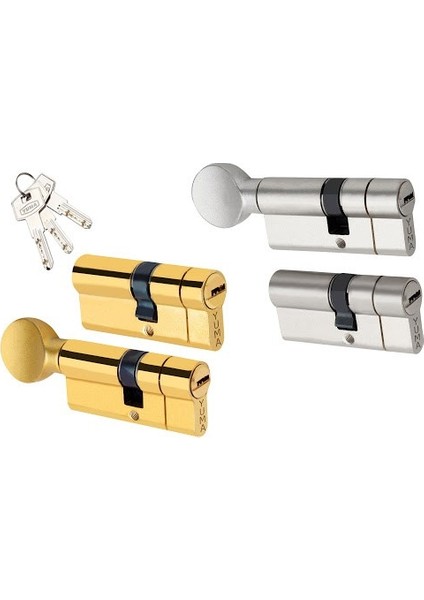 Tuzaklı Ikiz Barel Saten-Gri Ortak Anahtarlı 68 MM(YM-B68BG)