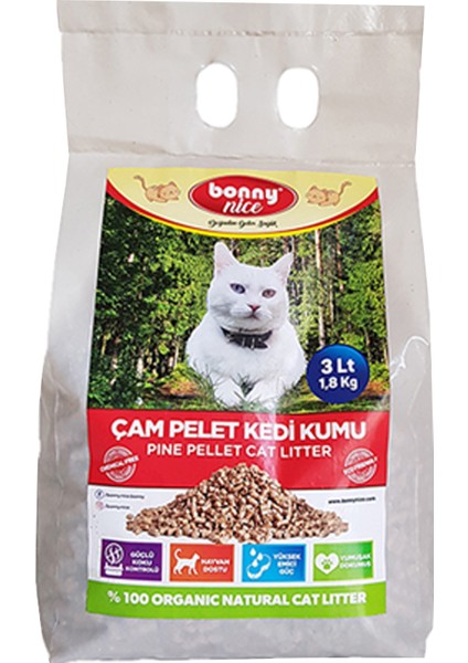 Doğal Kedi Kumu Çam Pellet 2 kg 4 L