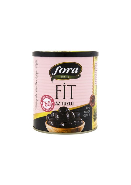 Fit Az Tuzlu Az Yağlı Siyah Zeytin 430 gr 141-180