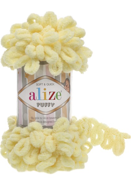 5'li Alize Puffy Açık Sarı