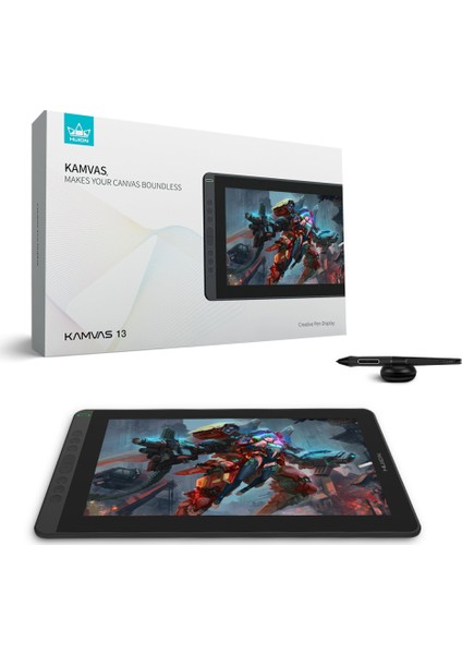 Kamvas 13 IPS Panel Full HD LCD Grafik Tablet 8192 Basınç Hassasiyeti 5080LPI Çözünürlük (HUGS1331)