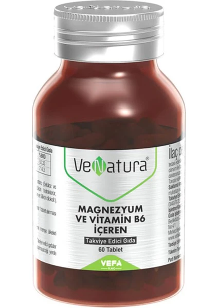 Magnezyum Sitrat Ve Vitamin B6 60 Tablet