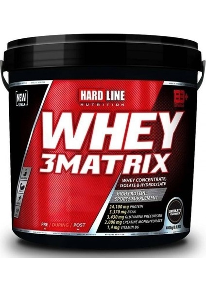 Hardlıne Whey 3matrıx 4000 gr Çilek Aromalı