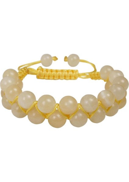 Kalsit Çift Sıra Örme Bileklik