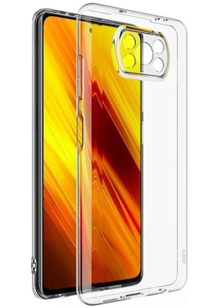 Gor Xiaomi Poco X3 Şeffaf Kamera Korumalı Ultra Slim Tpu Kılıf AL-33103 Şeffaf