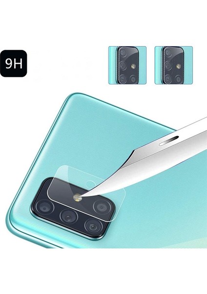 Samsung Galaxy M51 Tempered Cam Kamera Koruyucu AL-33127 Şeffaf modelleri