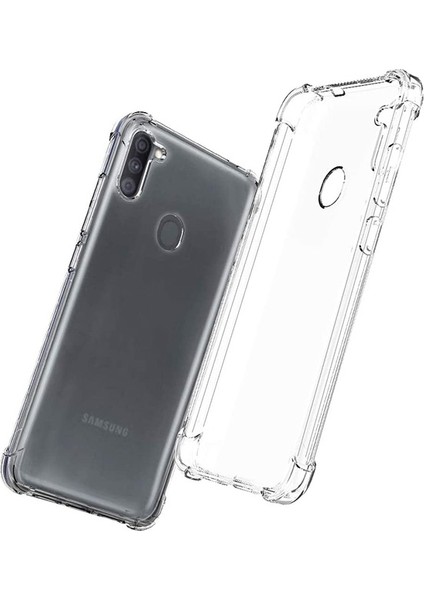Samsung Galaxy M11-A11 Anti-Drop Darbe Emici Silikon Kılıf Shockproof Kılıf AL-32980 Şeffaf fiyatları