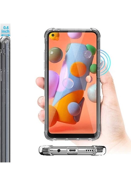 Samsung Galaxy M11-A11 Anti-Drop Darbe Emici Silikon Kılıf Shockproof Kılıf AL-32980 Şeffaf modelleri