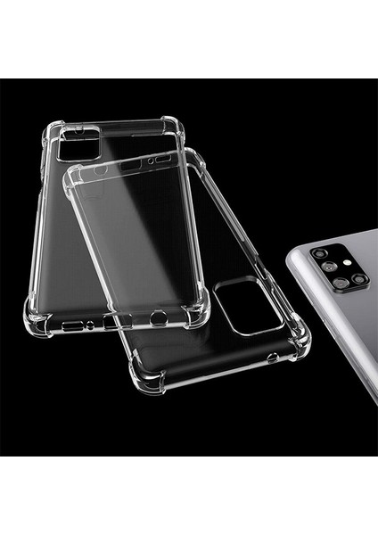 Samsung Galaxy M31 Anti-Drop Darbe Emici Silikon Kılıf Shockproof Kılıf AL-32983 Şeffaf