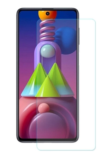 Samsung Galaxy M51 Tempered Cam Ekran Koruyucu AL-33123 Şeffaf
