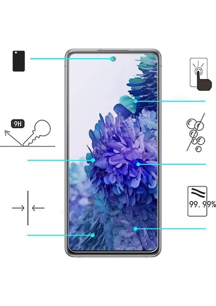 Samsung Galaxy S20 Fe Tempered Cam Ekran Koruyucu AL-33124 Şeffaf modelleri