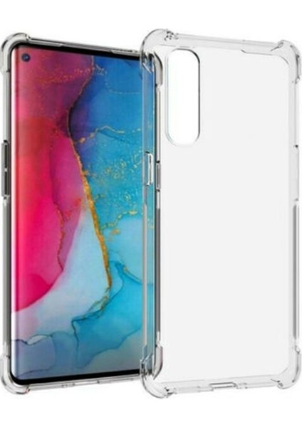 Oppo Reno 3 Pro Anti-Drop Darbe Emici Silikon Kılıf Shockproof Kılıf AL-32984 Şeffaf