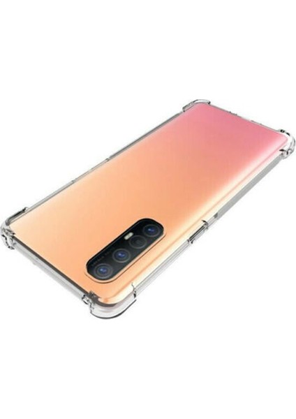 Oppo Reno 3 Pro Anti-Drop Darbe Emici Silikon Kılıf Shockproof Kılıf AL-32984 Şeffaf