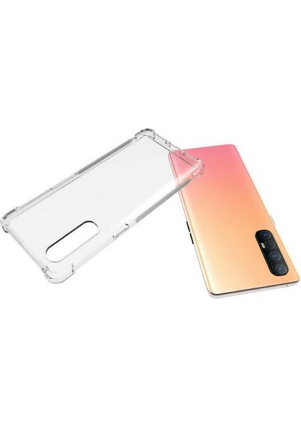 Oppo Reno 3 Pro Anti-Drop Darbe Emici Silikon Kılıf Shockproof Kılıf AL-32984 Şeffaf