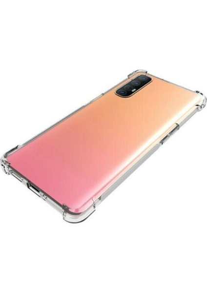 Oppo Reno 3 Pro Anti-Drop Darbe Emici Silikon Kılıf Shockproof Kılıf AL-32984 Şeffaf