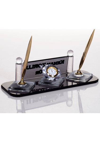 Kişiye Özel Ege Kristal Masa İsimliği Ofis Masaüstü İsimlik modelleri