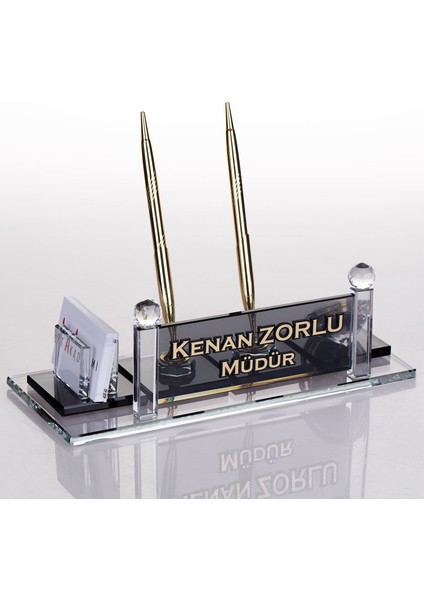 Kişiye Özel Eyfel Kristal Masa İsimliği Ofis Masaüstü İsimlik
