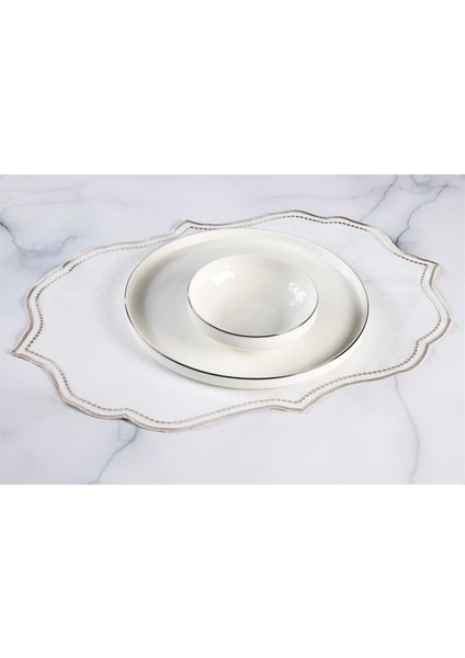 Caka Home 2'li Amerikan Servis Nakışlı Oymalı Keten Efektli Taş Renkli fiyatları