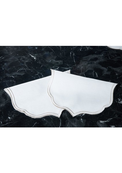 Caka Home 2'li Amerikan Servis Nakışlı Oymalı Keten Efektli Taş Renkli fırsatları