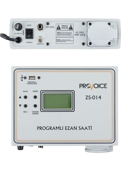 ZS-014 Programlı Ezan Saati Duvar Tipi Ezanmatik