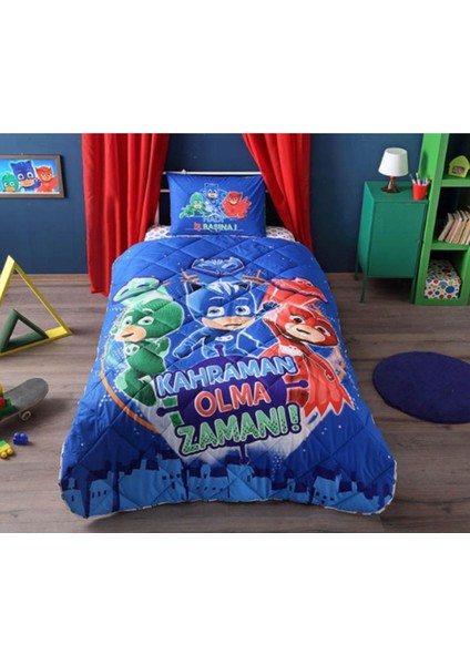 Pj Masks Lisanslı Tek Kişilik Yastık Yorgan Seti