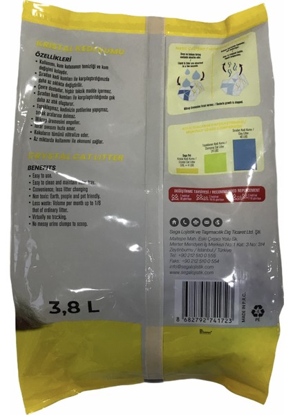 Kristal Silica Kedi Kumu 3,8 L fiyatları