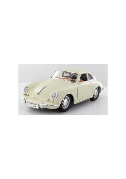 1961 Porsche 356B Coupe Krem 1:24 Model Araba