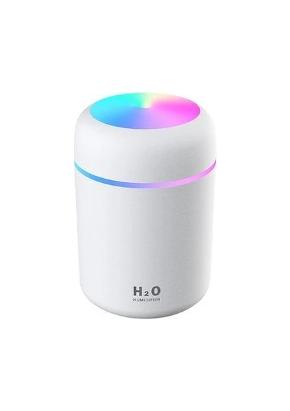 LED Işıklı Mini Ortam Oda Hava Nemlendirici ve Taşınabilir Buhar Makinesi H2O Humidifier