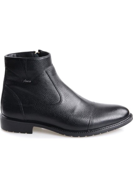 8606 Siyah Erkek (39-45) Klasik Kürklü Deri Bot fiyatları