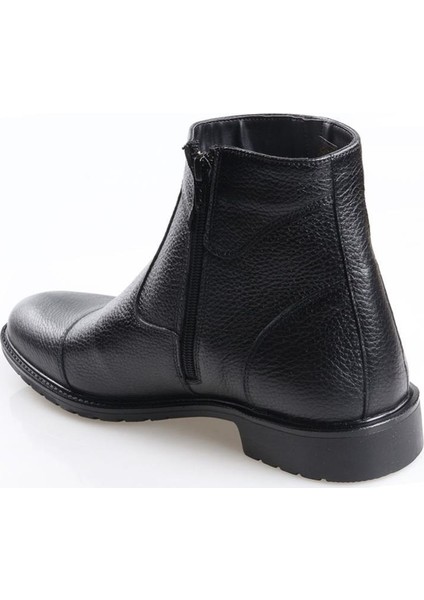 8606 Siyah Erkek (39-45) Klasik Kürklü Deri Bot modelleri