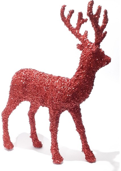 Yılbaşı Yeni Yıl Geyik Süs Dekor Kırmızı