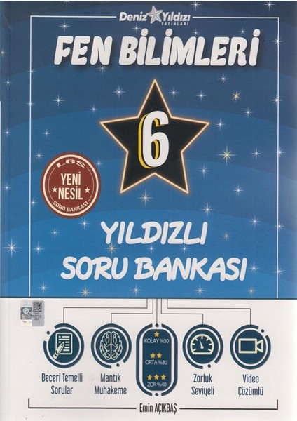 Deniz Yıldızı Yayınları 6. Sınıf Fen Bilimleri Yıldızlı Soru Bankası