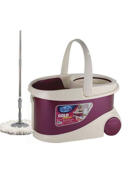 Spin Mop Gold Tekerlekli Temizlik Seti Bordo 20 Lt