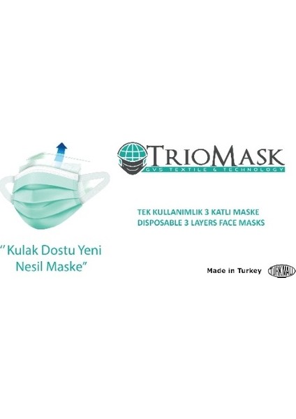 Yeni Nesil Kulak Dostu Medikal Maske 3 Katlı