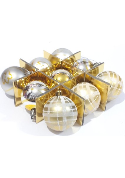 Desenli Yılbaşı Ağacı Süsü 9'lu fiyatları