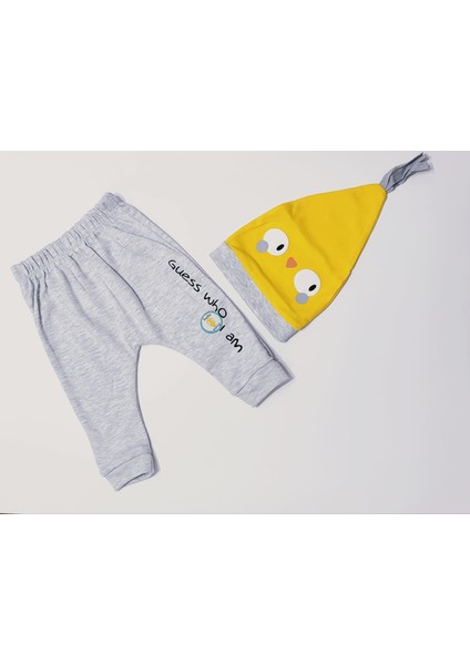 Unisex Yellow Chick 3'lü Zıbın Takım