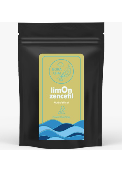 Limon Zencefil Bitki Çayı 12'li Piramit Poşet