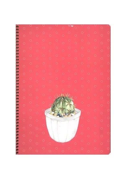 Saguaro 100 Yaprak Kareli Spiralli Sert Kapak Defter 20 x 28 cm