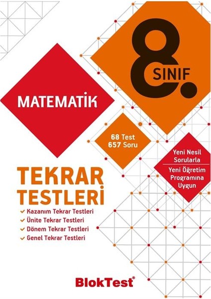 Tudem Yayınları 8. Sınıf Bloktest Matematik Tekrar Testleri