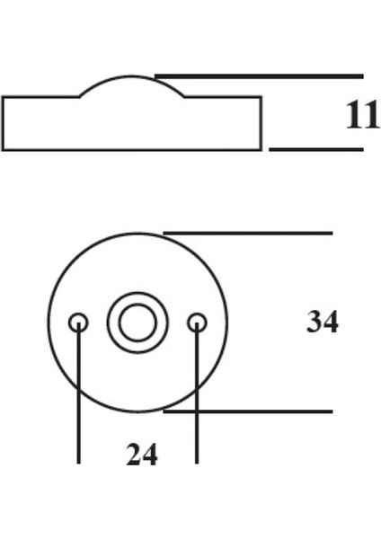 Mini Round Yuvarlak LED Lamba Tek LED Su Geçirmez 12/24 Volt