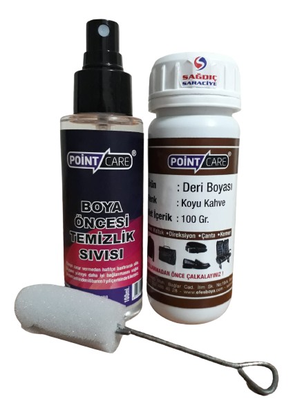 A Poınt Point Care Kahverengi Deri Boyası Döşeme Mont Çanta Ayakkabı Kemer Boyası