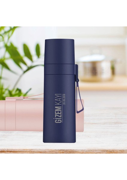 Isme Özel Bardak Kapaklı Termos 350 ml