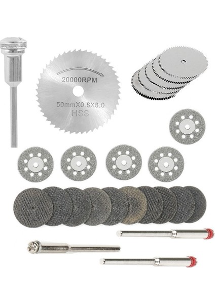 Mini Grinder Vız Vız Için Kesici Aksesuar Seti Ahşap Metal Plastik Cam Kesme Mini Disk 25 Parça
