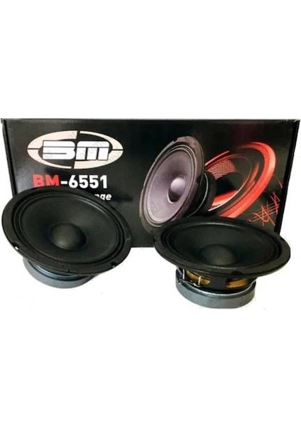 Boschmann Bm - 6551 16 cm 650 Watt Profesyonel Midrange Hoparlör ( 2 Adet ) BM-6551